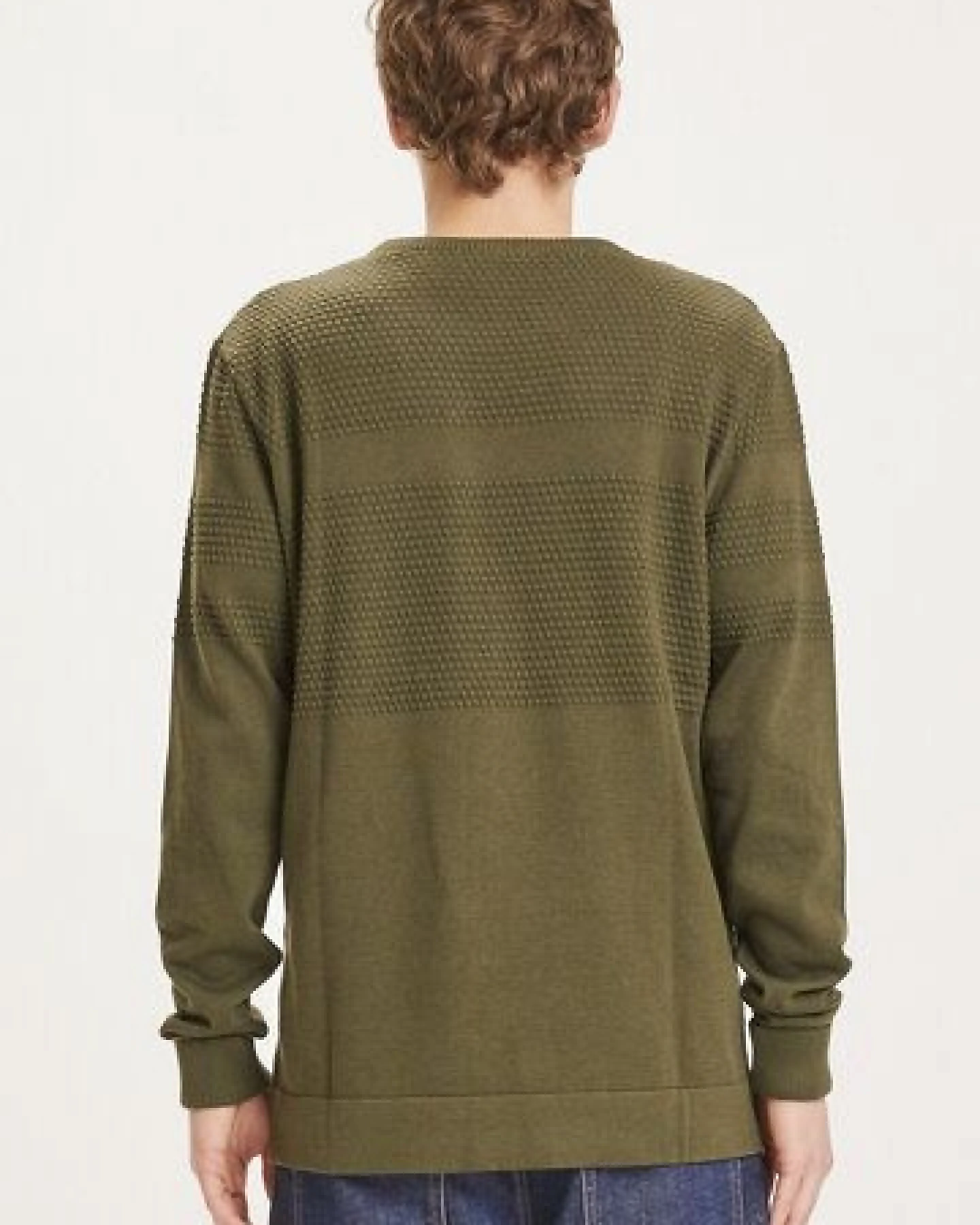 KnowledgeCotton Apparel Strickpullover FIELD Bobble Knit aus Bio-Baumwolle – Ansicht 3