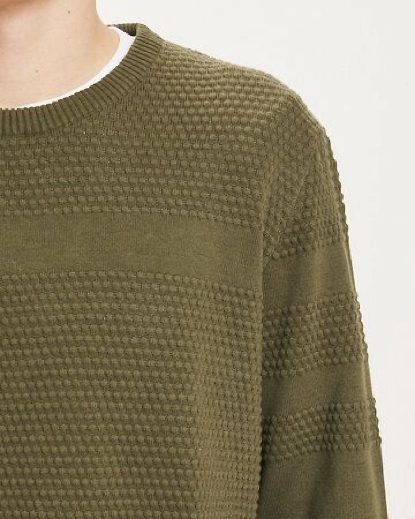 KnowledgeCotton Apparel Strickpullover FIELD Bobble Knit aus Bio-Baumwolle – Ansicht 4