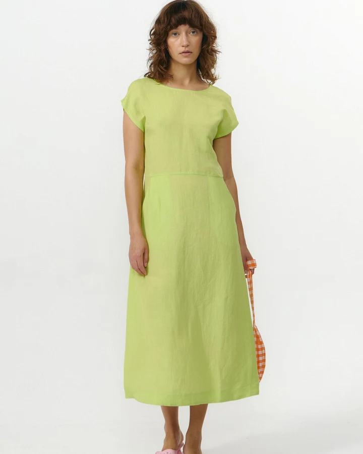 SUITE13LAB Damen vegan Kleid Tinto Apfelgrün