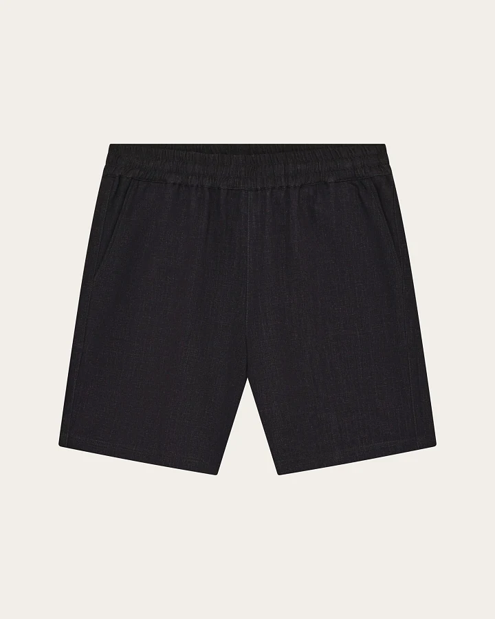KnowledgeCotton Apparel Damen vegan Shorts Posey Weit Leinen Mix Schwarz Jet