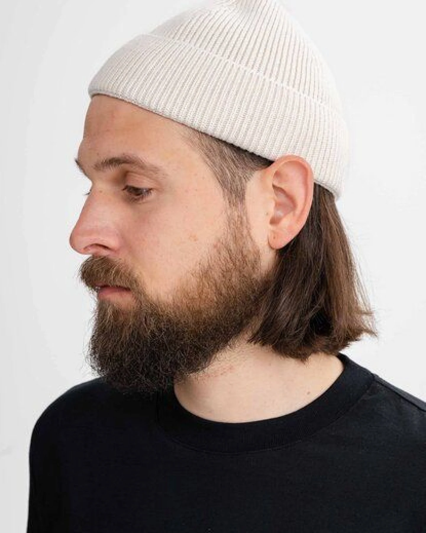 Kurze Rippstrick Mütze RAFI – Ansicht 2