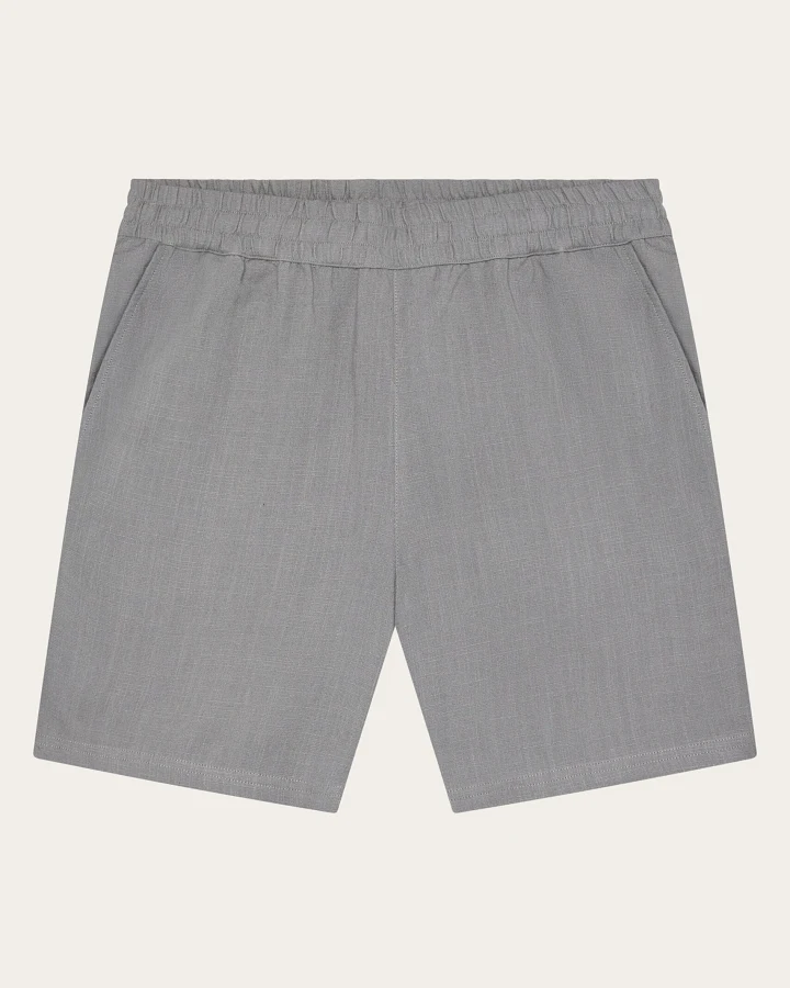 KnowledgeCotton Apparel Damen vegan Shorts Posey Weit Leinen Mix Ultimate Grau
