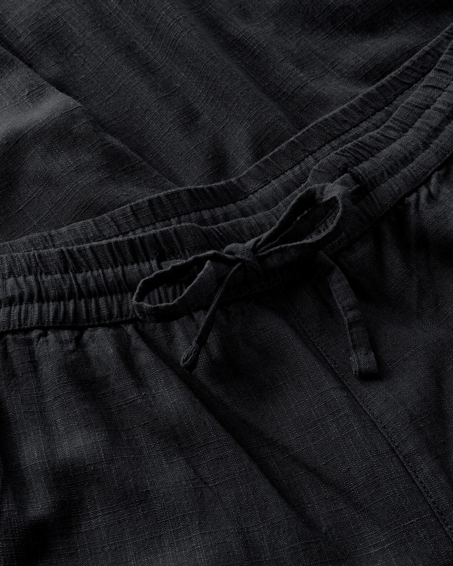KnowledgeCotton Apparel Herren vegan Hose Fig Loose Leinen Mix Black Jet – Ansicht 2
