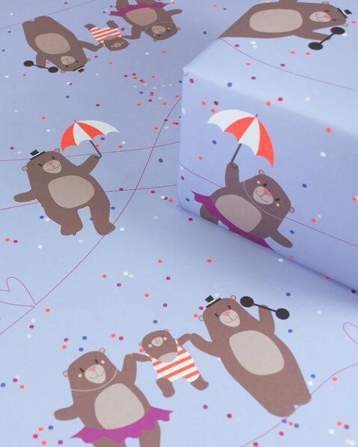 Bow & Hummingbird Geschenkpapier Circus Bears