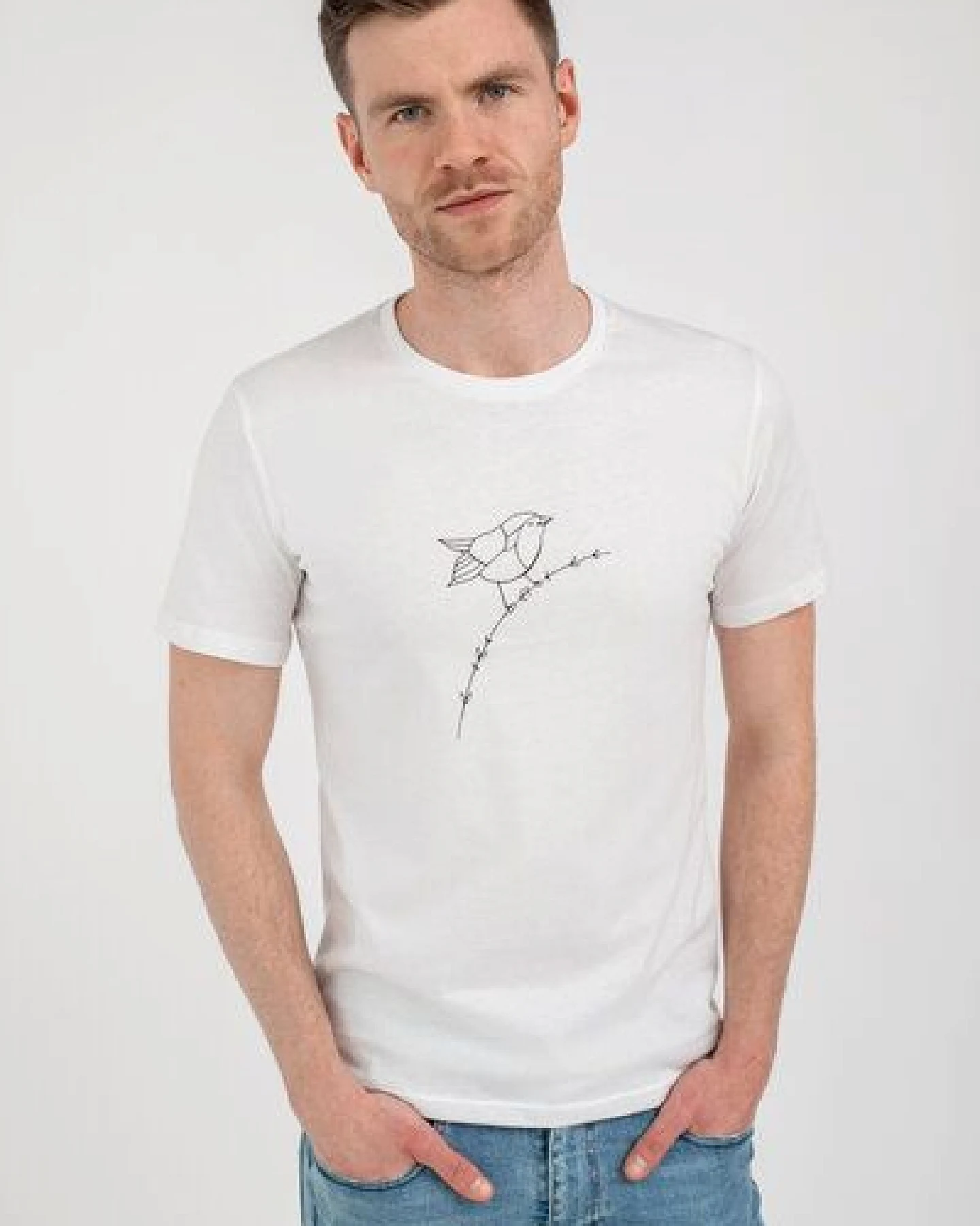 Brandless Basic Bio T-Shirt (men) Nr.3 Rotkehlchen 155g/m² GOTS – Ansicht 2