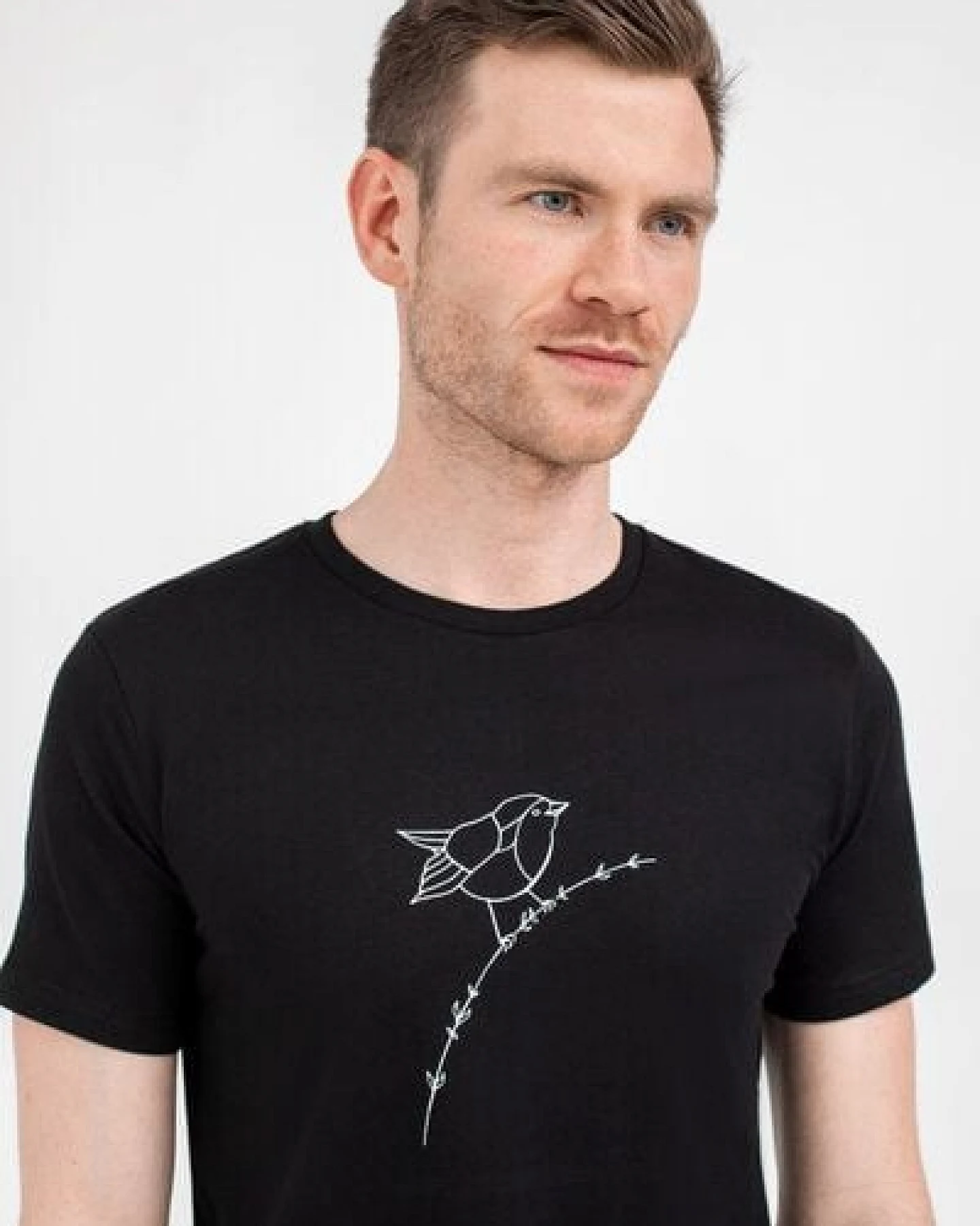 Brandless Basic Bio T-Shirt (men) Nr.3 Rotkehlchen 155g/m² GOTS – Ansicht 4