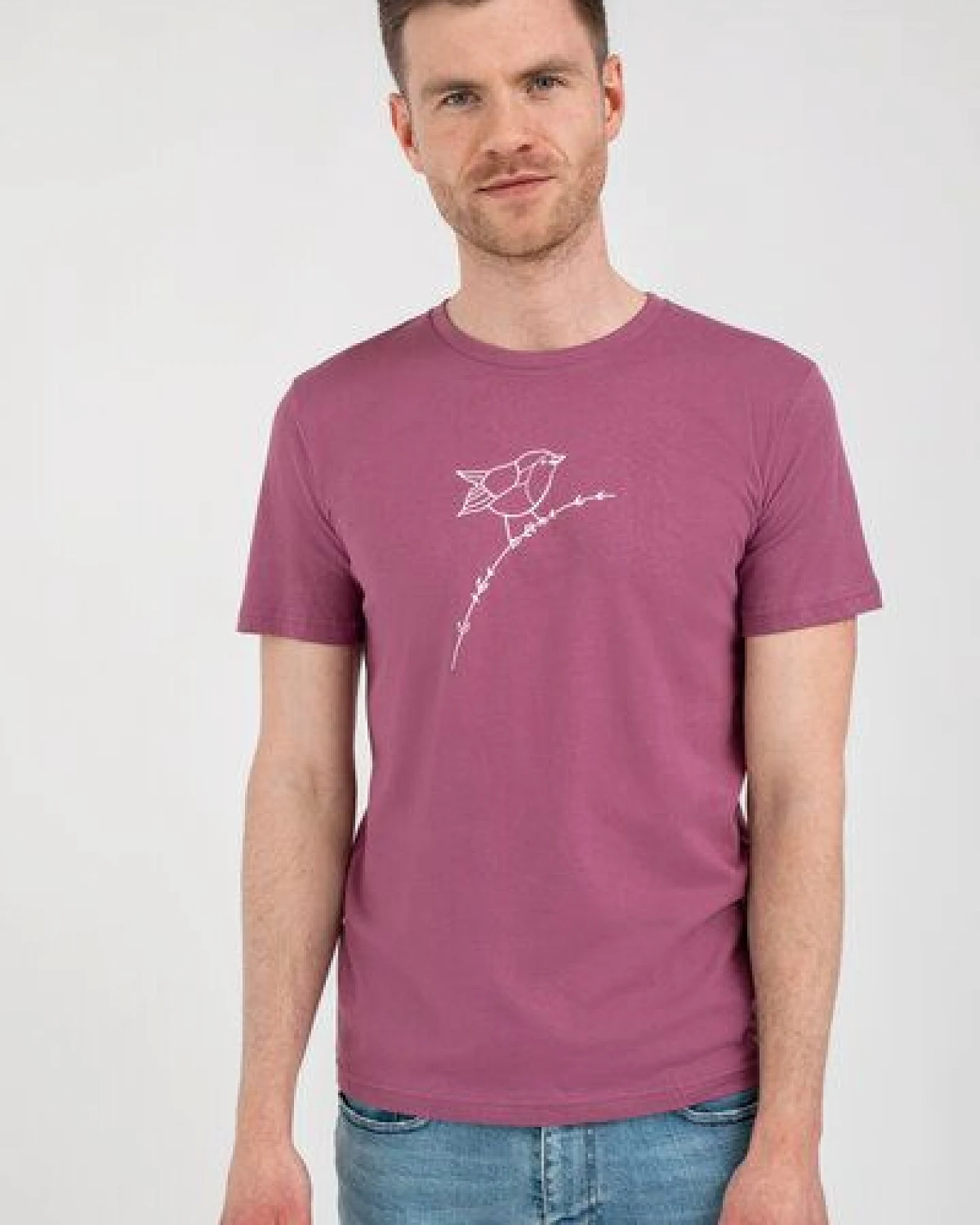 Brandless Basic Bio T-Shirt (men) Nr.3 Rotkehlchen 155g/m² GOTS – Ansicht 3