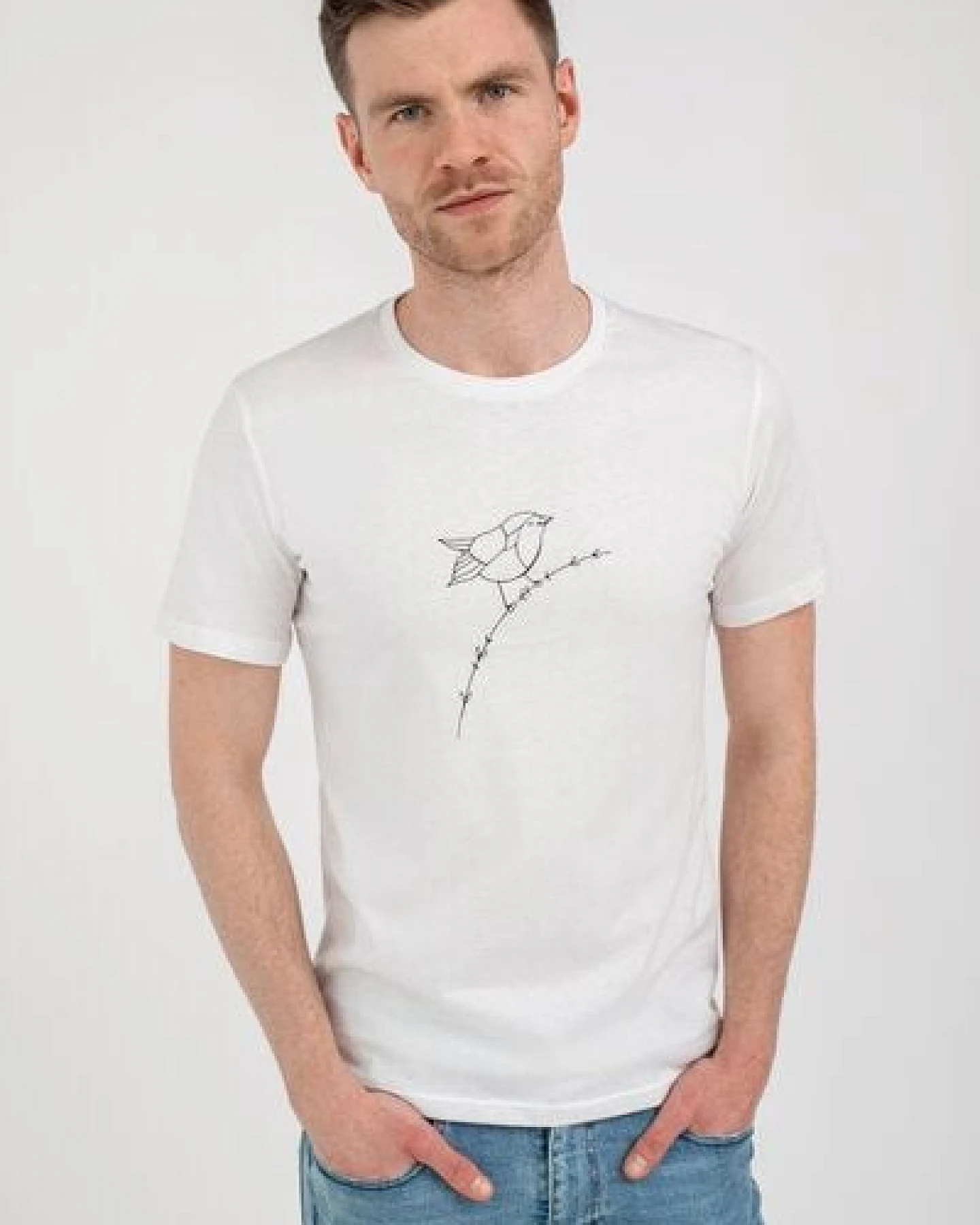 Brandless Basic Bio T-Shirt (men) Nr.3 Rotkehlchen 155g/m² GOTS – Ansicht 2