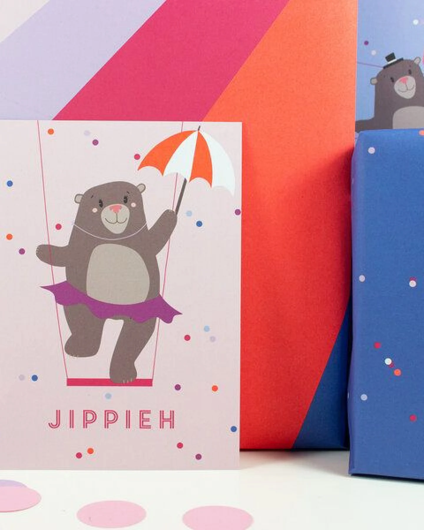 Bow & Hummingbird Postkarte Jippieh – Ansicht 2