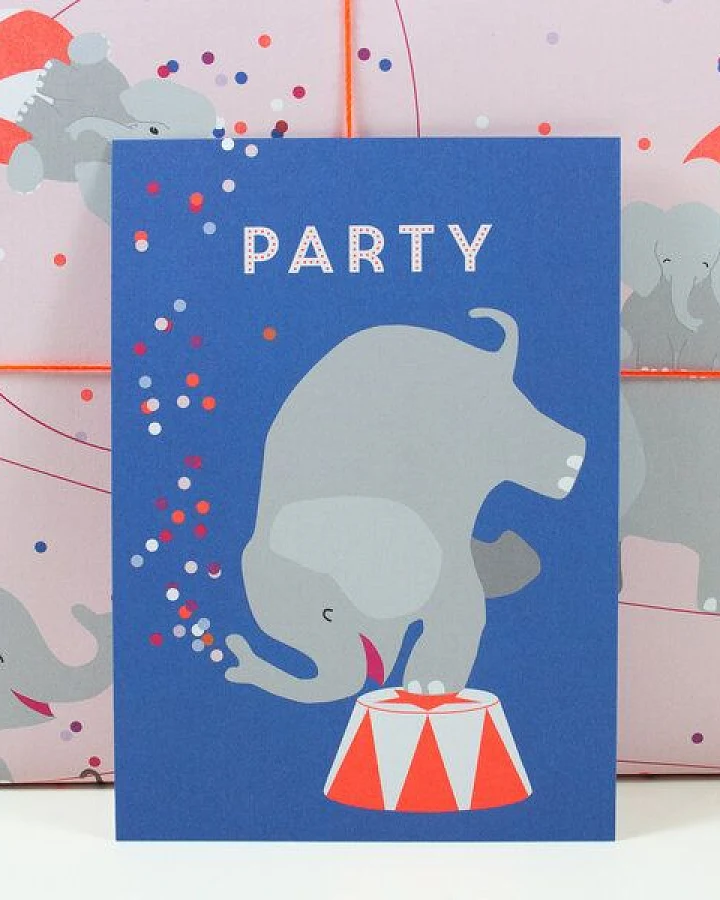 Bow & Hummingbird Postkarte Party