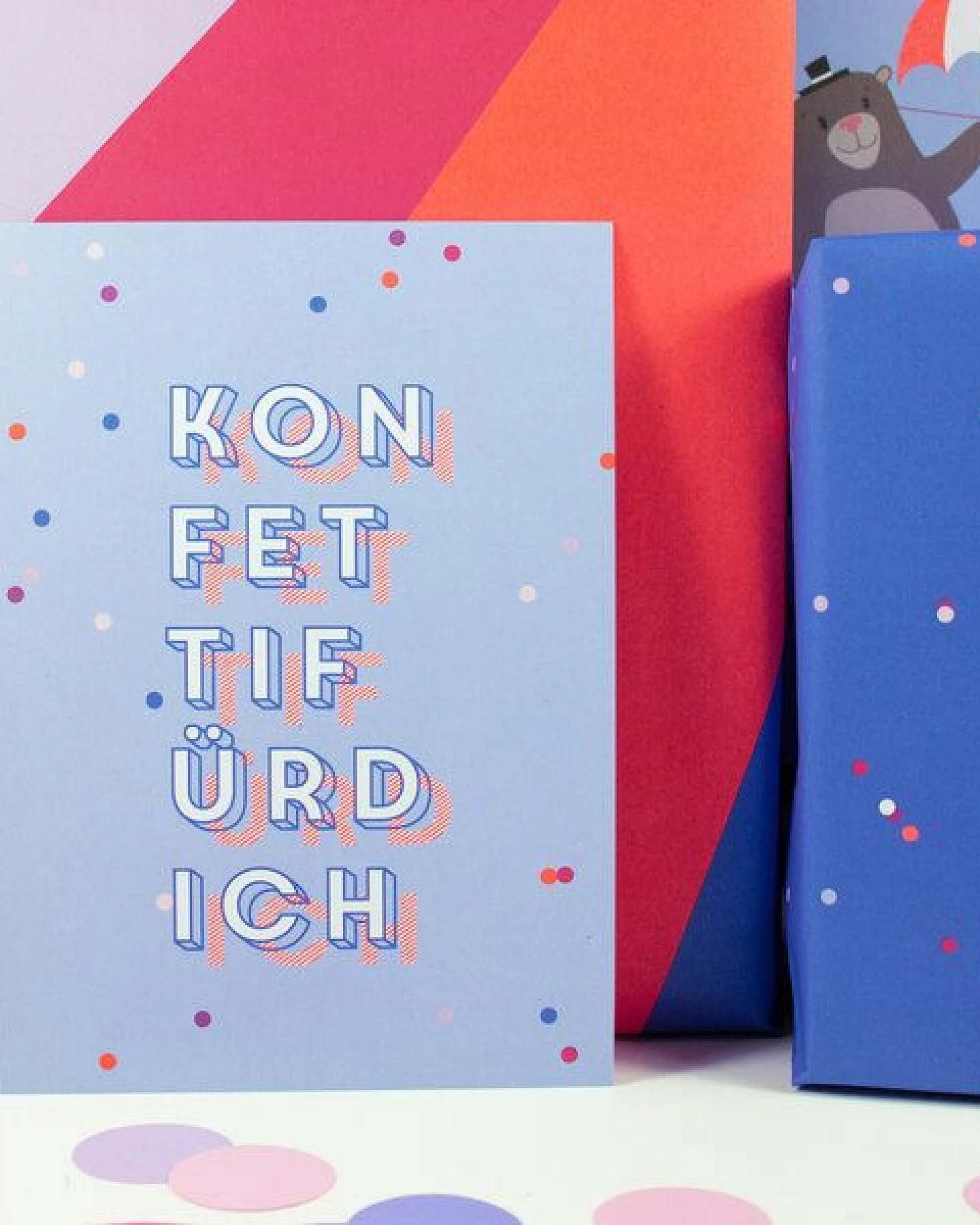 Bow & Hummingbird Postkarte Konfetti für Dich – Ansicht 2