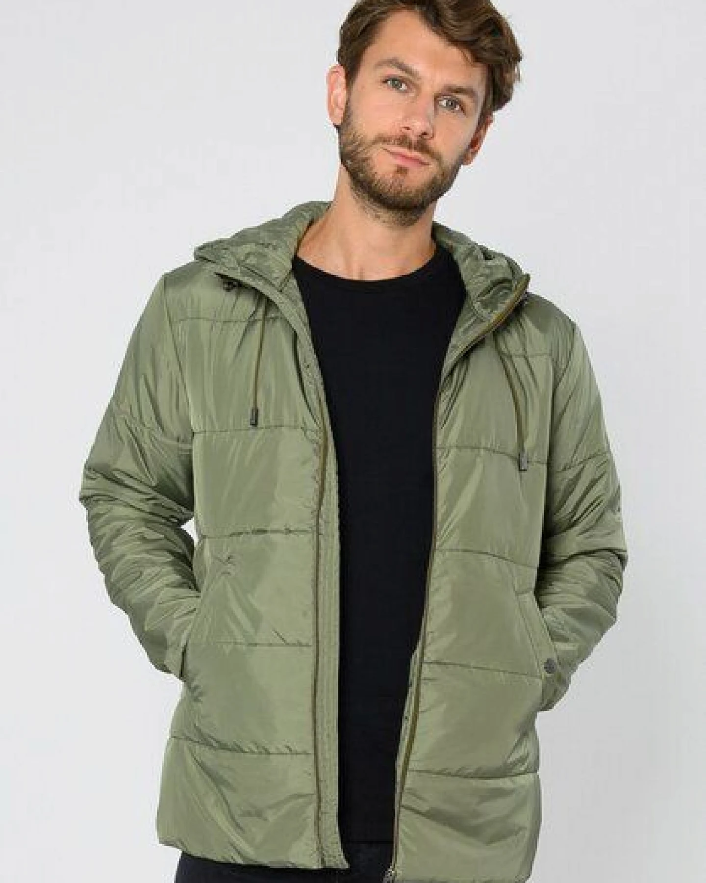 ThokkThokk Herren Kapok-Jacke TT2038 mit Kapok-Füllung inkl. Beanie – Ansicht 2