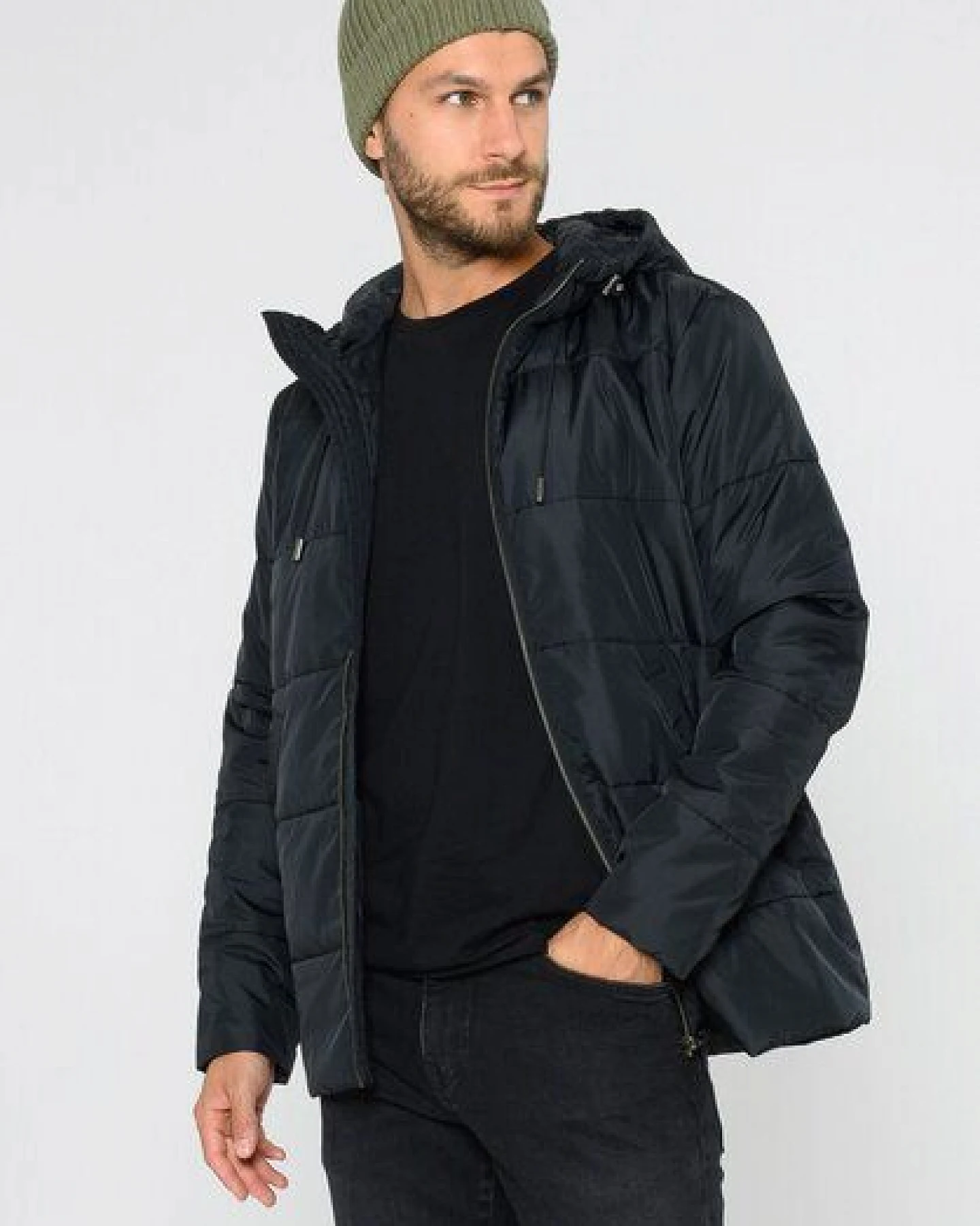 ThokkThokk Herren Kapok-Jacke TT2038 mit Kapok-Füllung inkl. Beanie – Ansicht 3