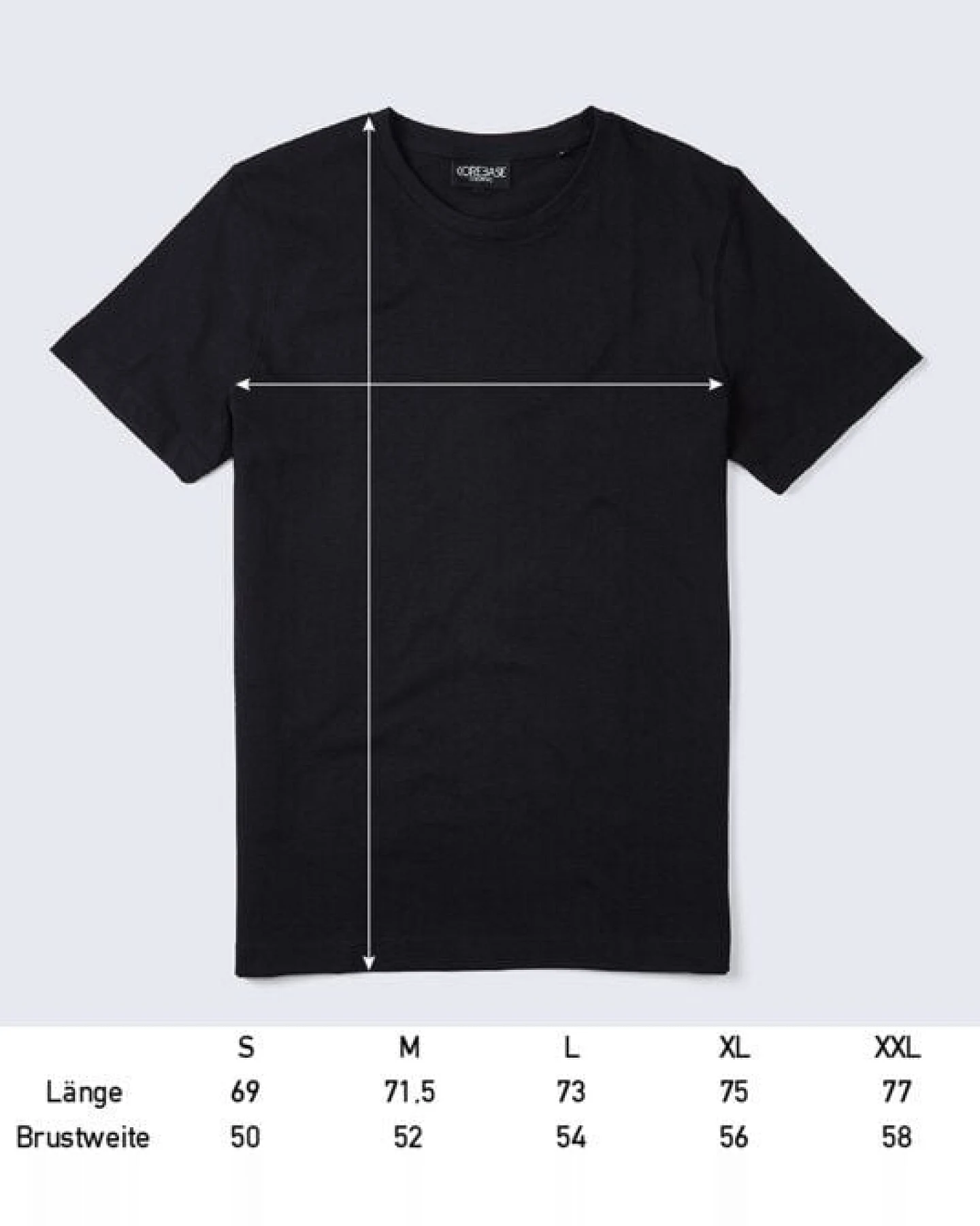 COREBASE Premium T-Shirt aus 100 % Bio-Baumwolle, 300 g/m² – Ansicht 4