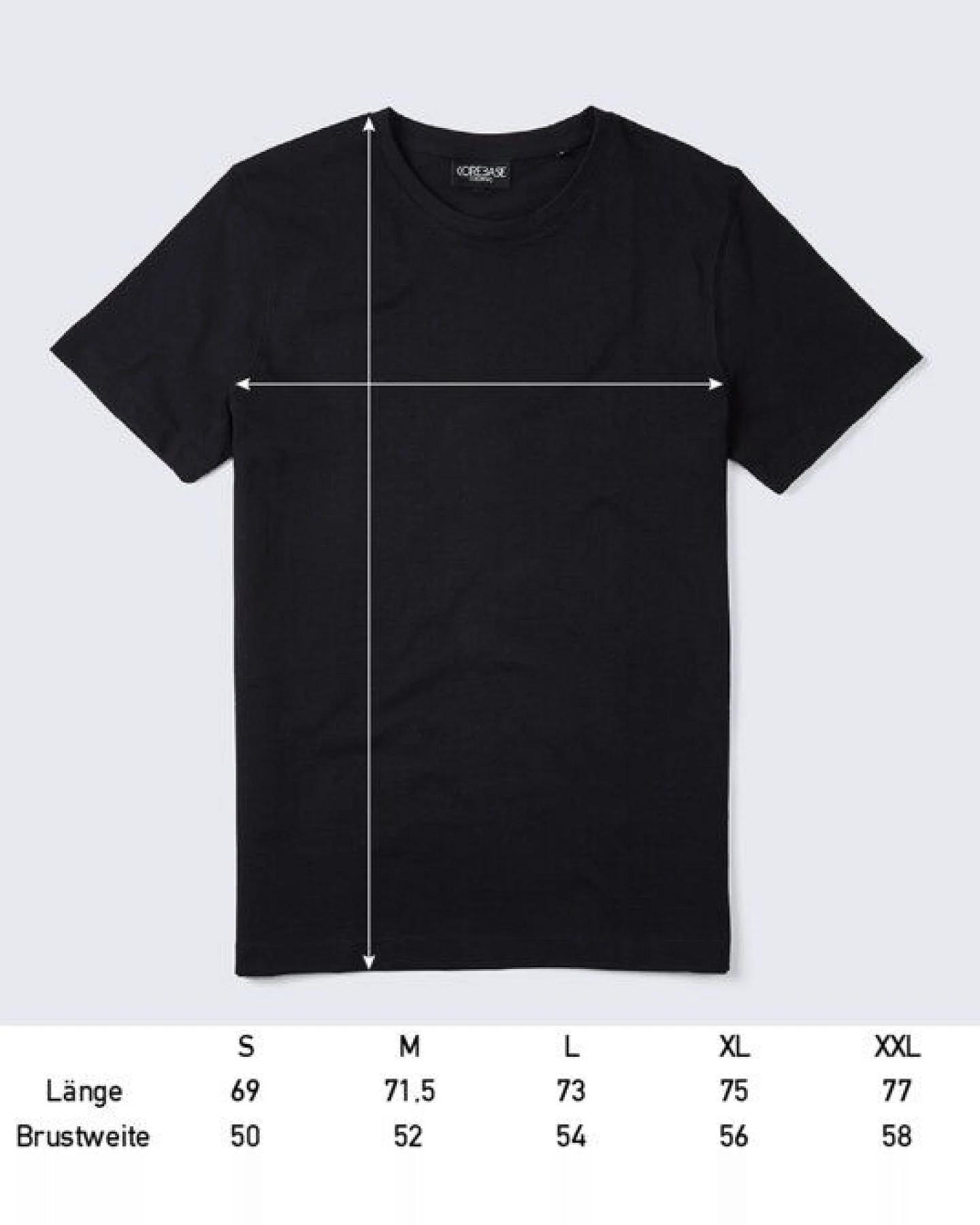 COREBASE Premium T-Shirt aus 100 % Bio-Baumwolle, 300 g/m² – Ansicht 4
