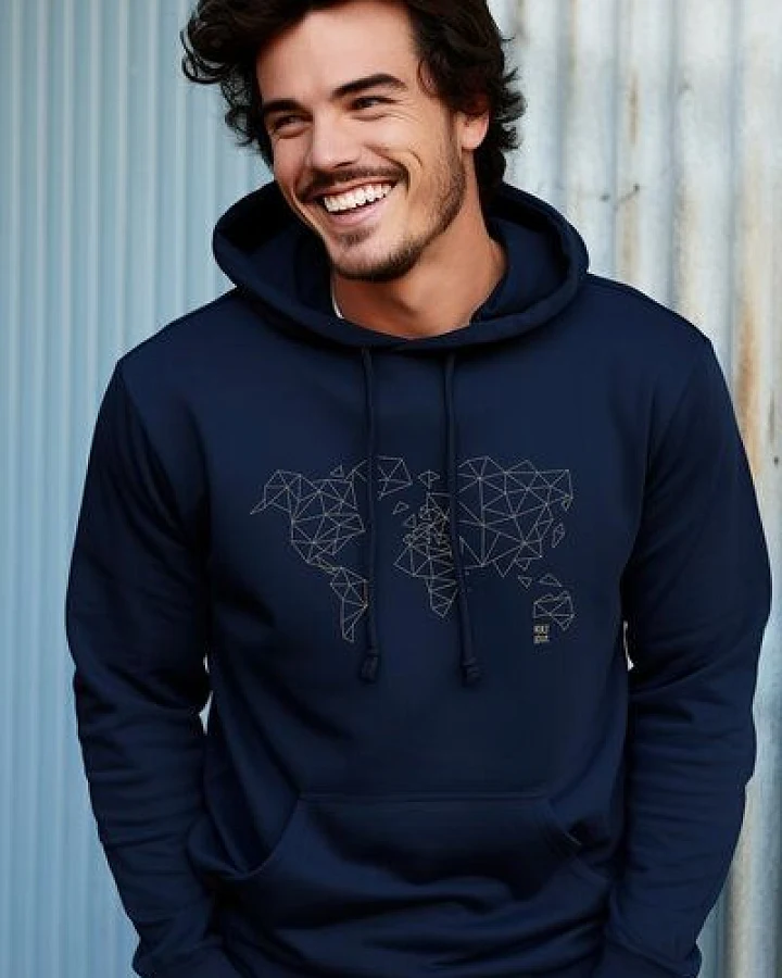 Kultgut Biofair - Gemütlicher, flauschiger Hoodie /Worldmap