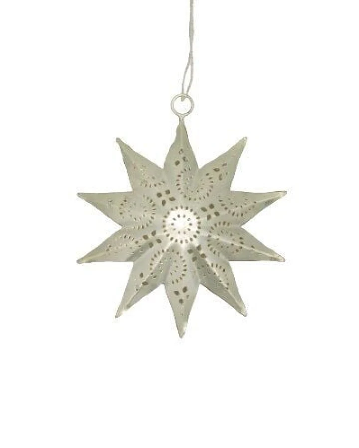 Just Be Faltstern mit Muster silberfarben