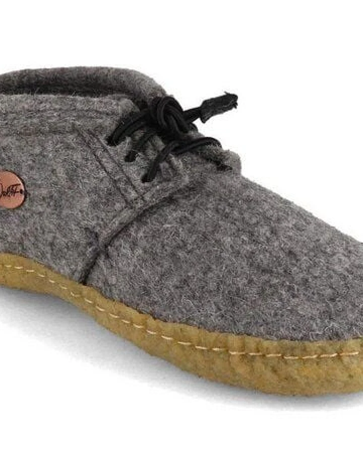 WoolFit Kinder Barfuß-Hausschuhe mit outdoor Sohle - aus 100% natürlicher Wolle mit Naturkautschuksohle, Gr. 25-35