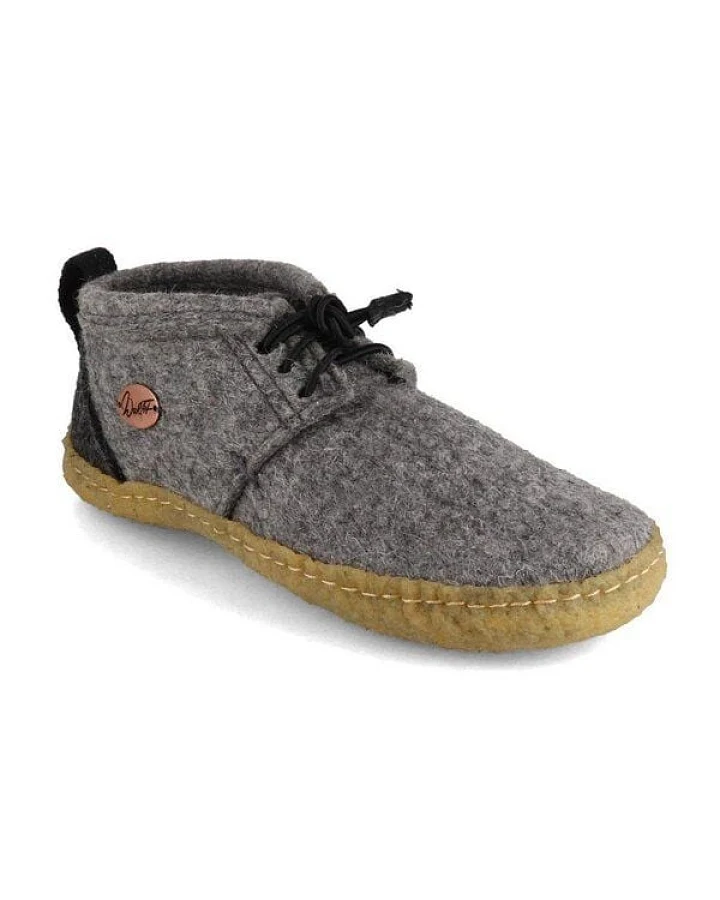 WoolFit Kinder Barfuß-Hausschuhe mit outdoor Sohle - aus 100% natürlicher Wolle mit Naturkautschuksohle, Gr. 25-35