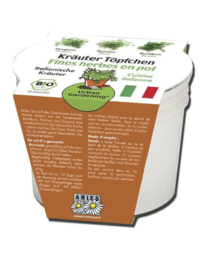 ARIES Urban Gardening Kräutertöpfe – Italienische Kräuter