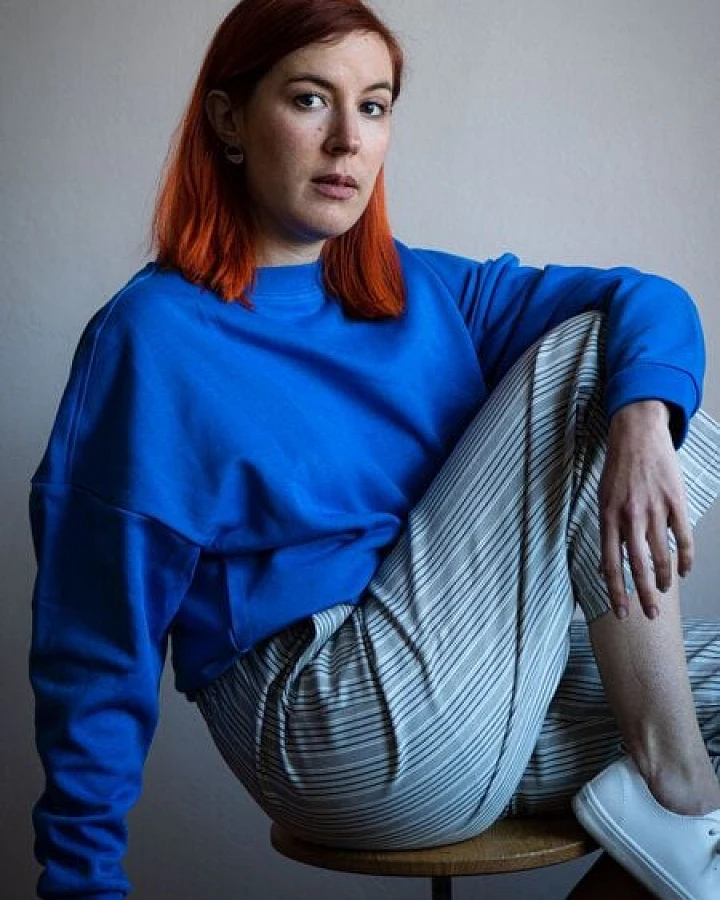 Ecostories Oversize Sweatshirt Shades of blue