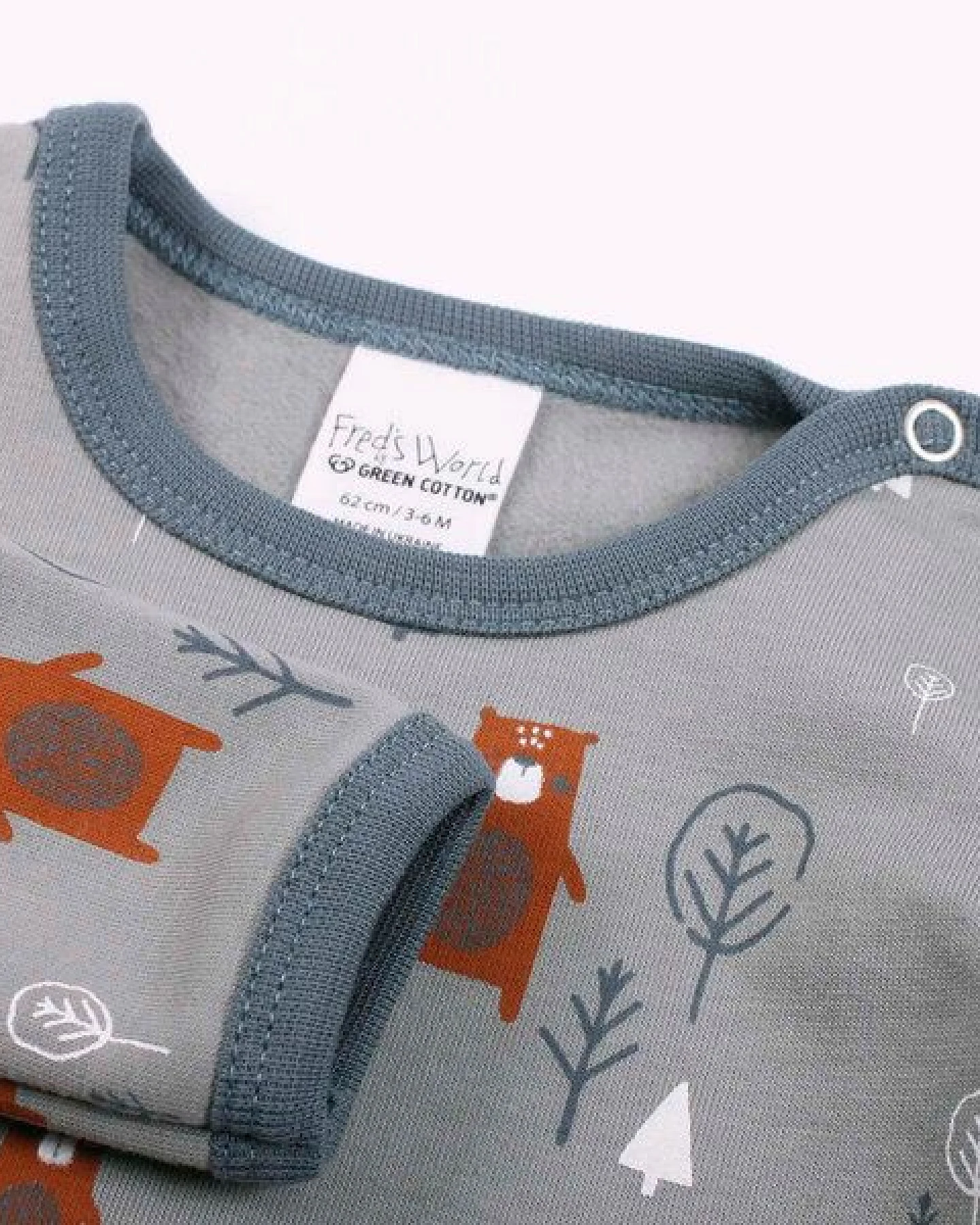 Langarm Baby Body *Bear* GOTS & Bio- Baumwolle – Ansicht 2