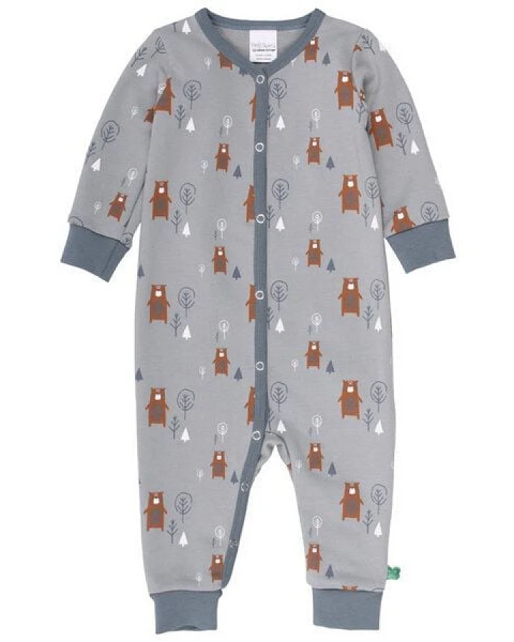 Baby Langarm Schlafanzug/ Strampler *Bear* GOTS & Bio- Baumwolle