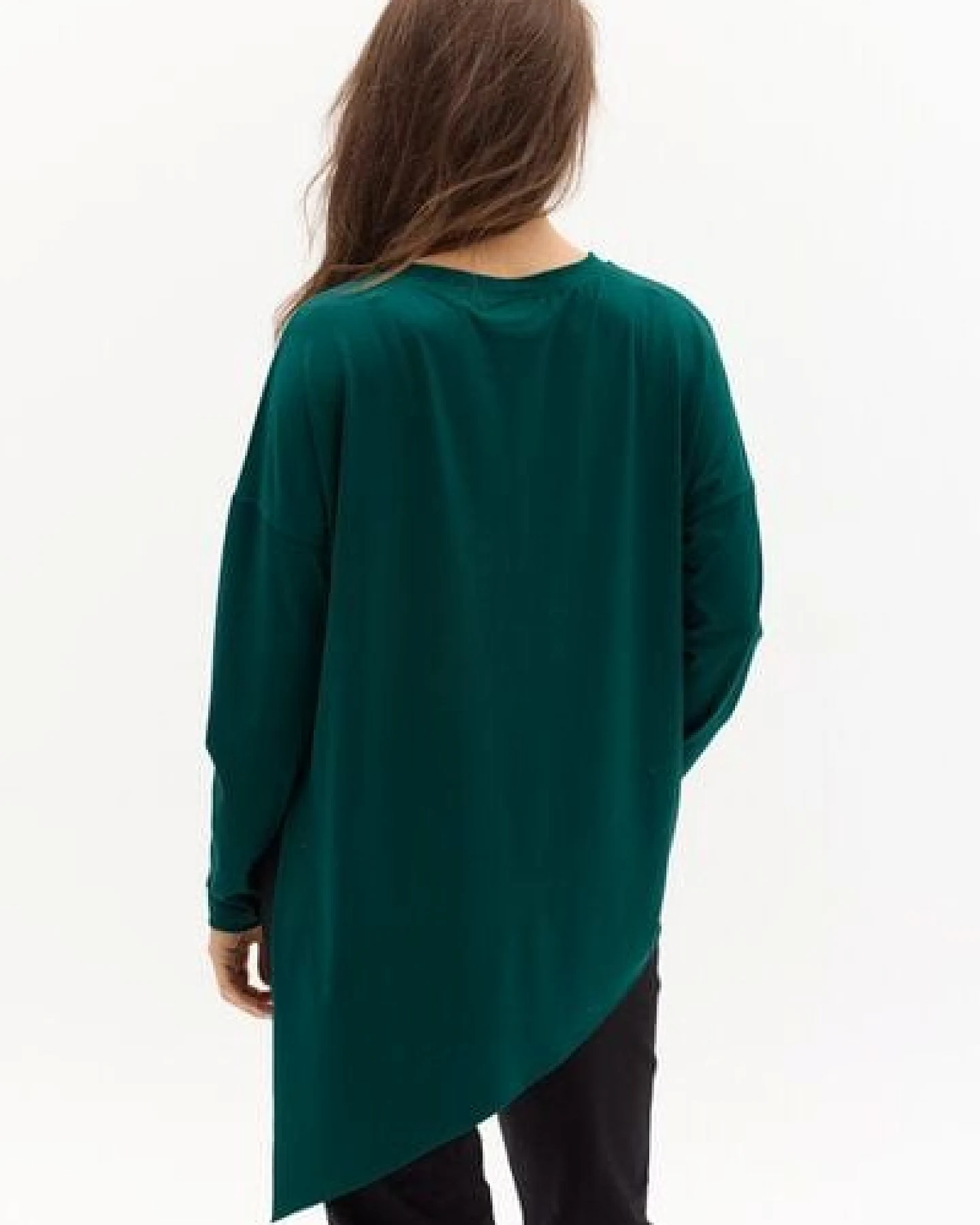 Bluse Seki – Basic-Bluse mit langen Ärmeln – Boot-Ausschnitt – Viscose mit Elasthan – Fair produziert in Polen – KOKOworld – Ansicht 3