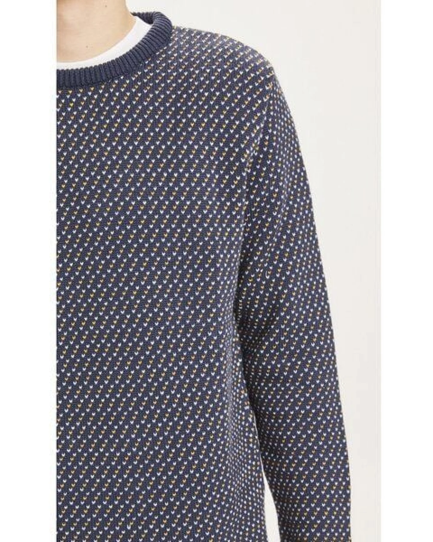 KnowledgeCotton Apparel Pullover VALLEY mit Muster aus Bio-Baumwolle – Ansicht 4