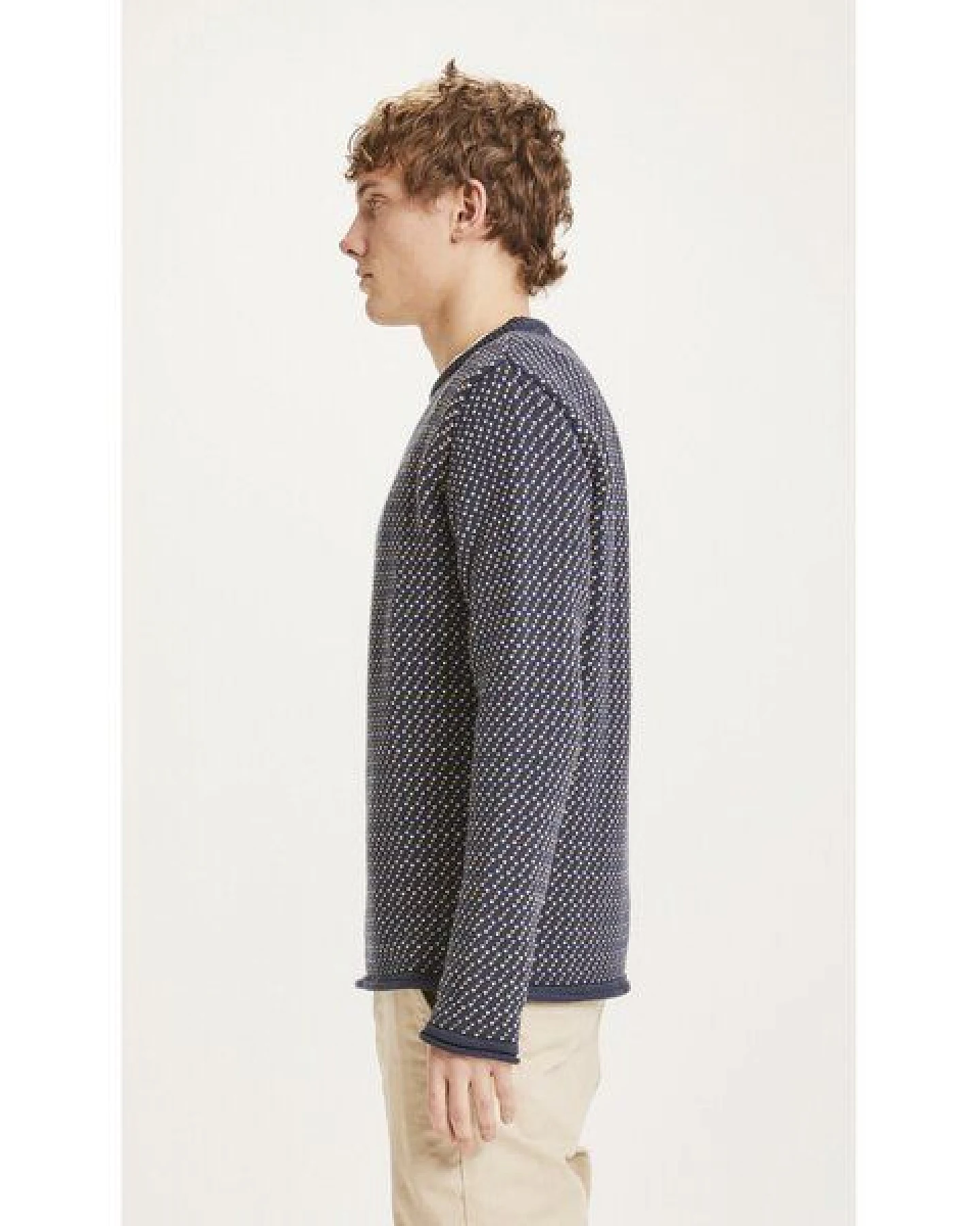 KnowledgeCotton Apparel Pullover VALLEY mit Muster aus Bio-Baumwolle – Ansicht 2