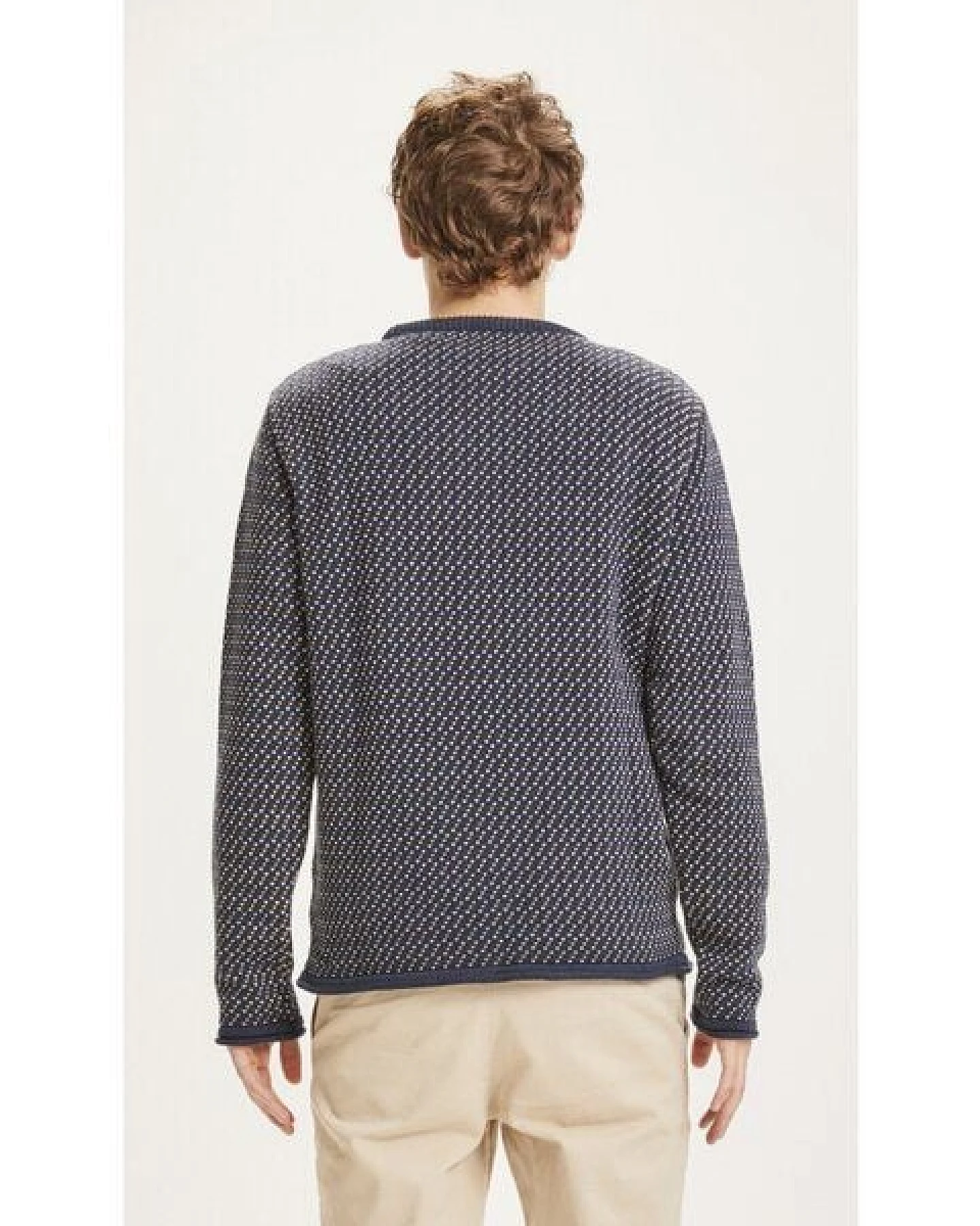 KnowledgeCotton Apparel Pullover VALLEY mit Muster aus Bio-Baumwolle – Ansicht 3