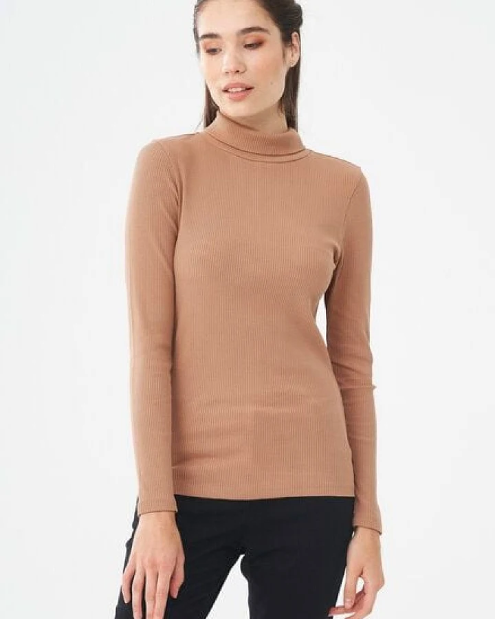 ORGANICATION Rollkragenshirt aus Bio-Baumwolle