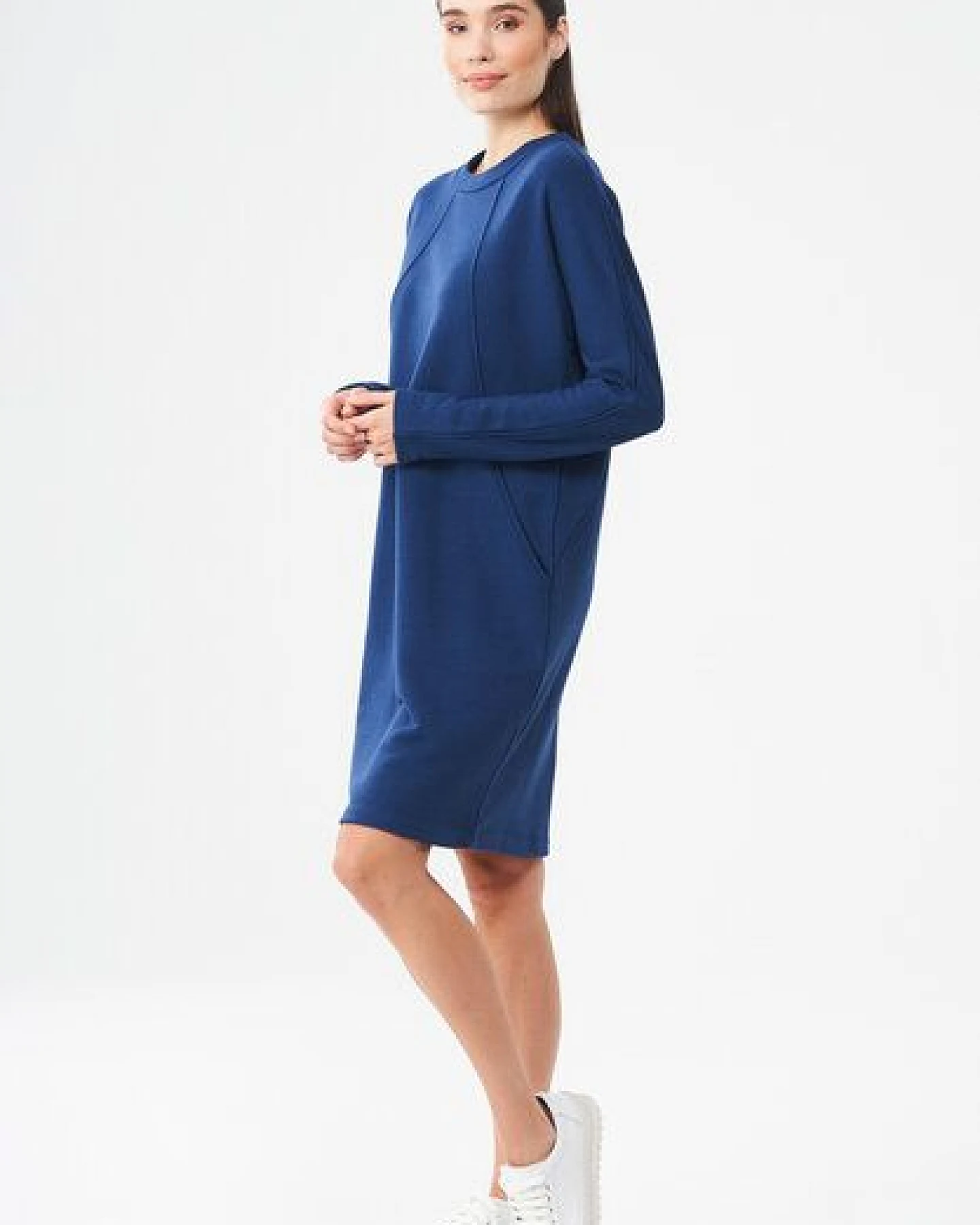ORGANICATION Sweatkleid aus Bio-Baumwolle & Modal mit recyceltem Polyester – Ansicht 2