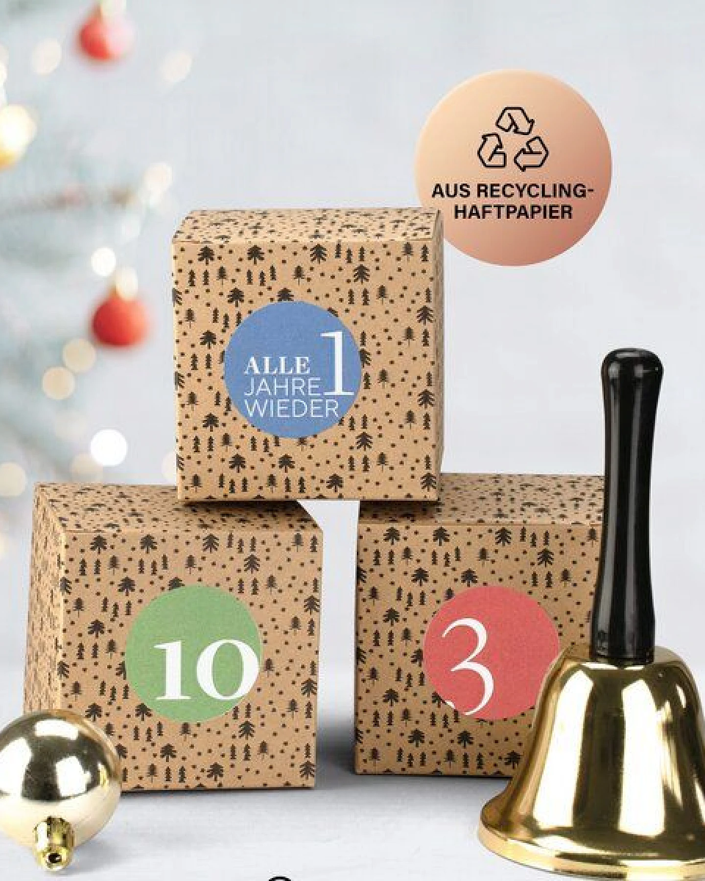 Fines Papeterie 24 Schachteln für Adventskalender und Zahlen PASTELL – Ansicht 4