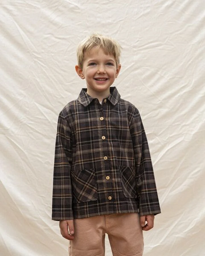 Matona Kariertes Hemd für Kinder aus Baumwoll-Flannel / Workshirt