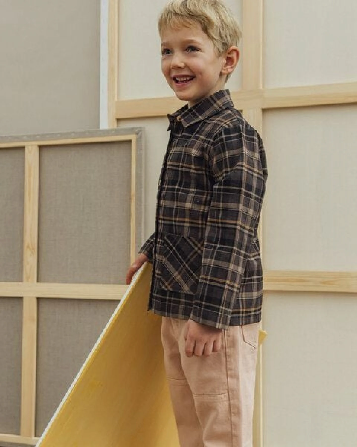 Matona Kariertes Hemd für Kinder aus Baumwoll-Flannel / Workshirt – Ansicht 2