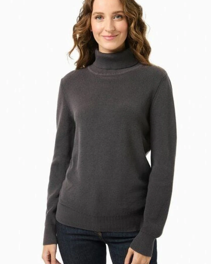 ORGANICATION Rollkragenpullover aus Bio-Baumwolle