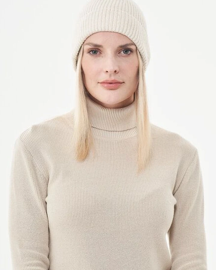 ORGANICATION Strick-Beanie aus Bio-Merinowolle und Bio-Baumwolle