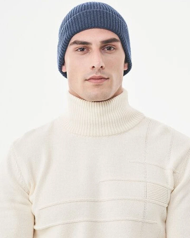 ORGANICATION Strick-Beanie aus Bio-Merinowolle und Bio-Baumwolle