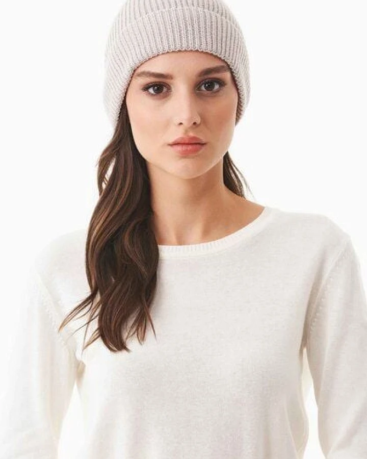 ORGANICATION Strick-Beanie aus Bio-Merinowolle und Bio-Baumwolle