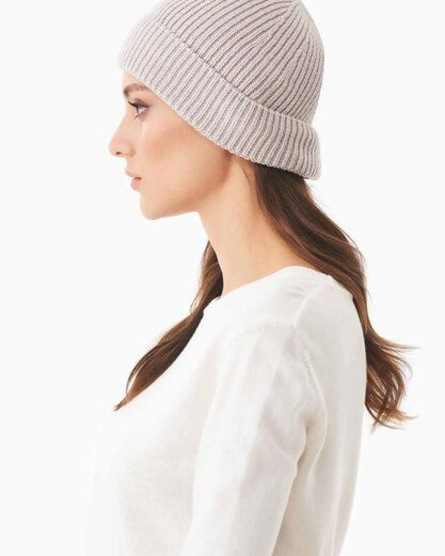 ORGANICATION Strick-Beanie aus Bio-Merinowolle und Bio-Baumwolle – Ansicht 3