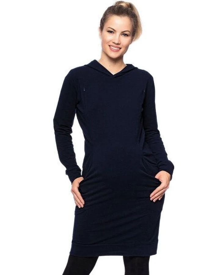Milchshake ISLA warmes Umstands-und Stillkleid aus Bio Baumwolle