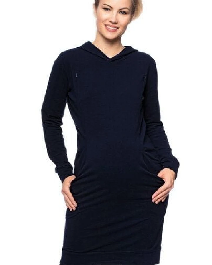 Milchshake ISLA warmes Umstands-und Stillkleid aus Bio Baumwolle