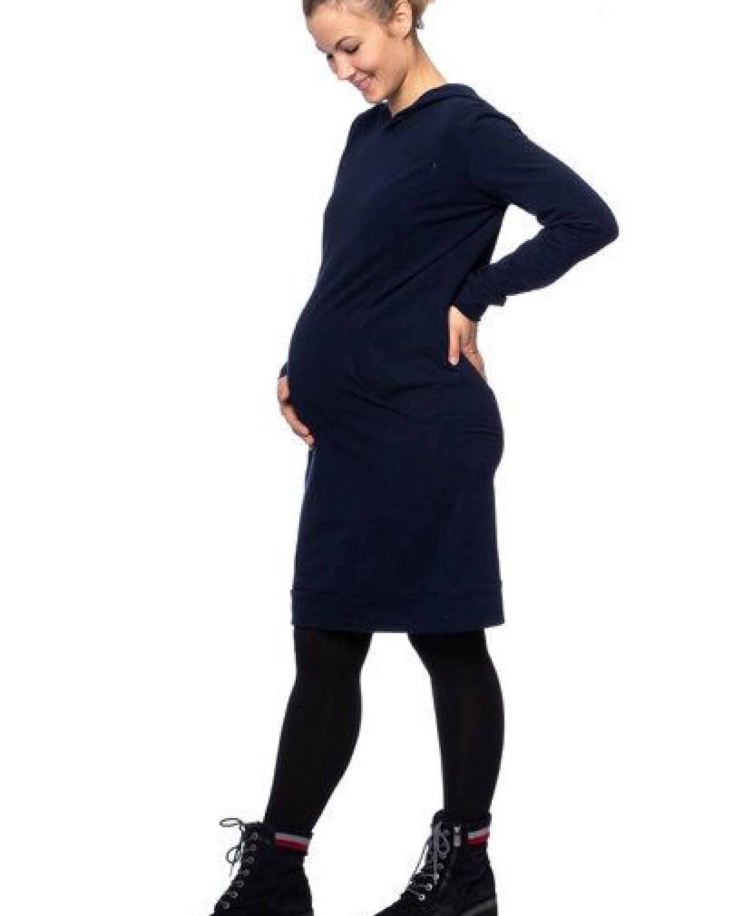 Milchshake ISLA warmes Umstands-und Stillkleid aus Bio Baumwolle – Ansicht 2
