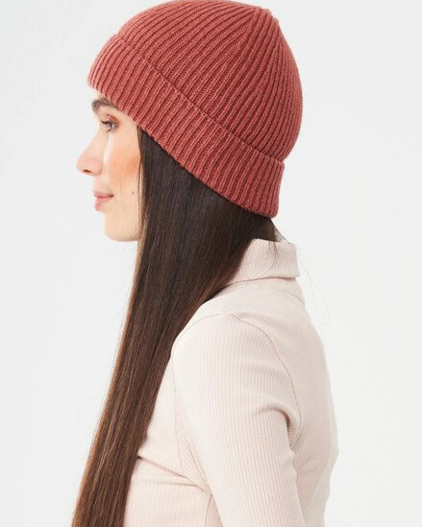 ORGANICATION Unisex Strick-Beanie aus Bio-Merinowolle und Bio-Baumwolle – Ansicht 2