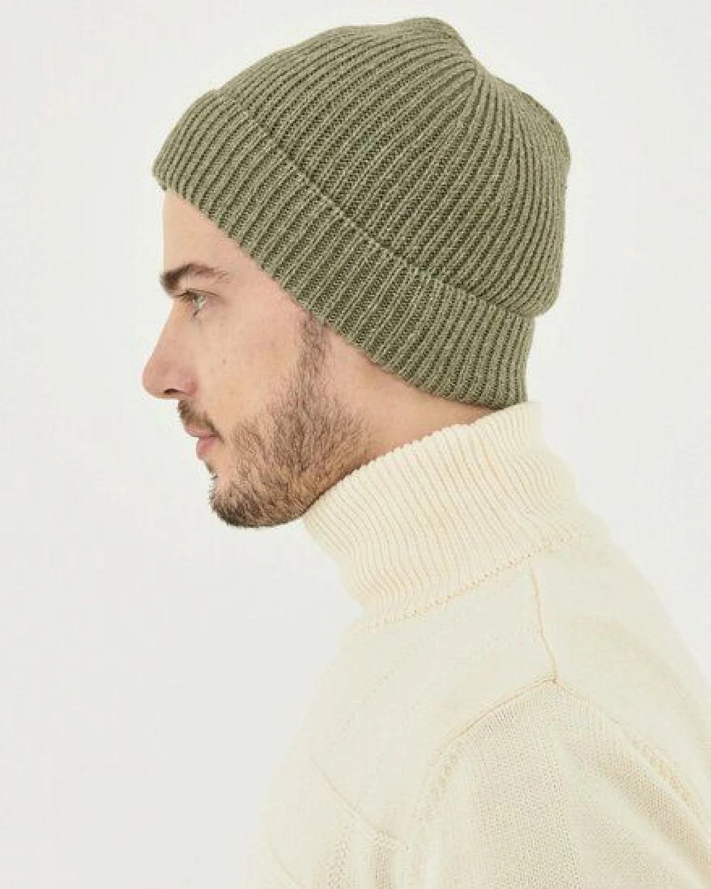 ORGANICATION Unisex Strick-Beanie aus Bio-Merinowolle und Bio-Baumwolle – Ansicht 2