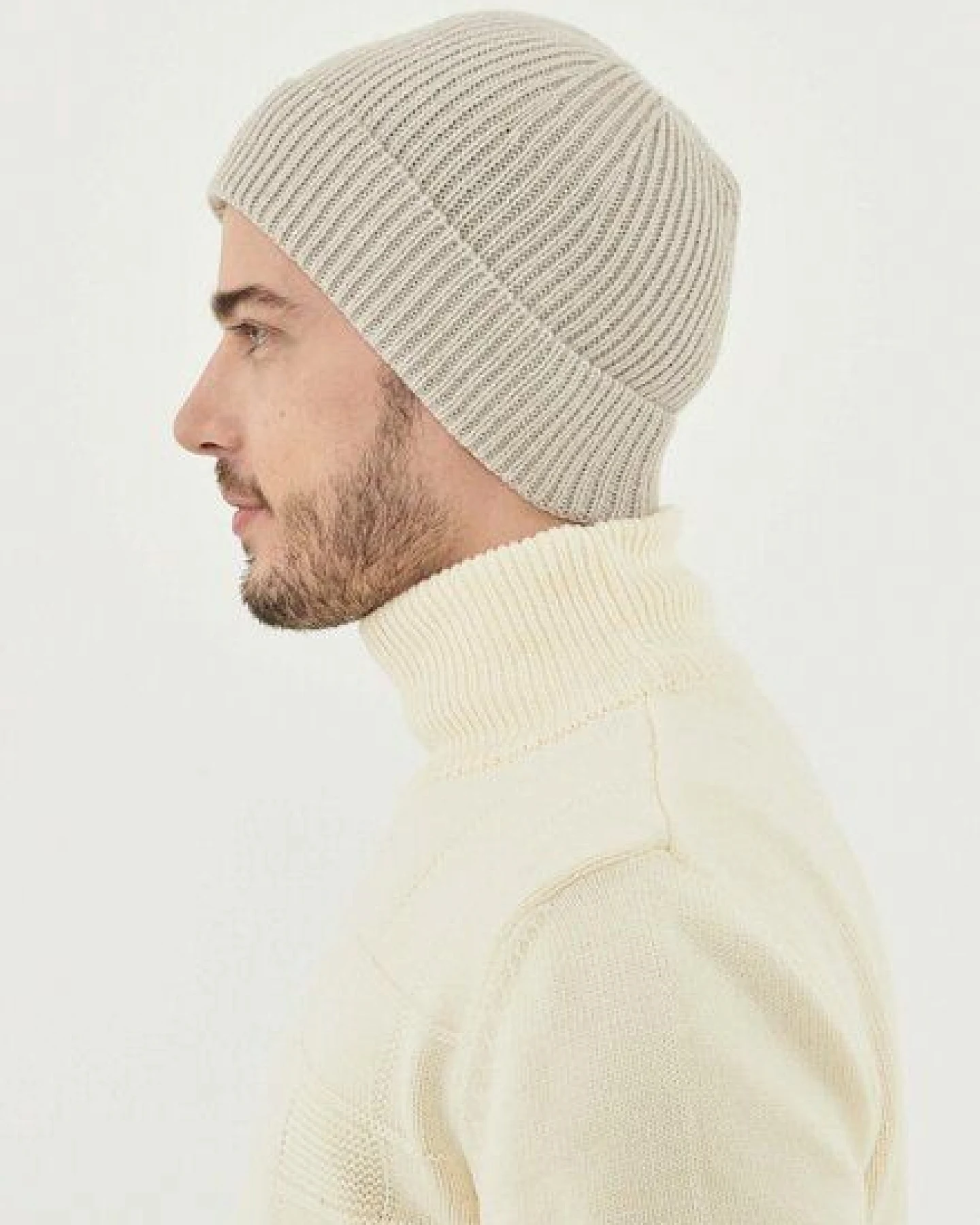 ORGANICATION Unisex Strick-Beanie aus Bio-Merinowolle und Bio-Baumwolle – Ansicht 2