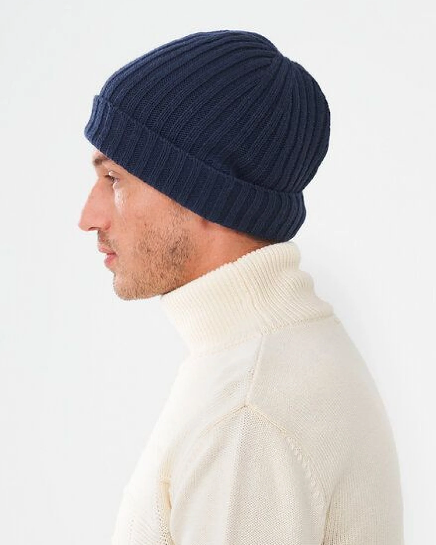 ORGANICATION Unisex Strick-Beanie aus Bio-Merinowolle und Bio-Baumwolle – Ansicht 2