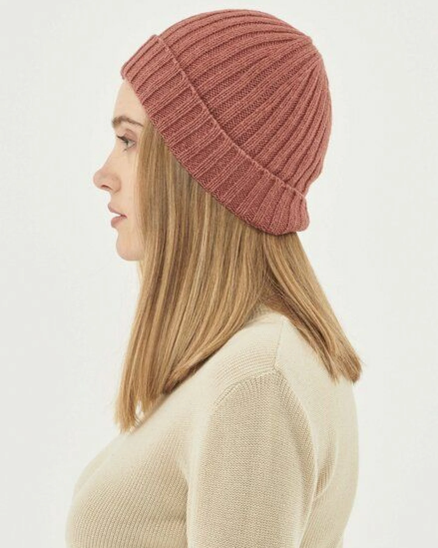 ORGANICATION Unisex Strick-Beanie aus Bio-Merinowolle und Bio-Baumwolle – Ansicht 2
