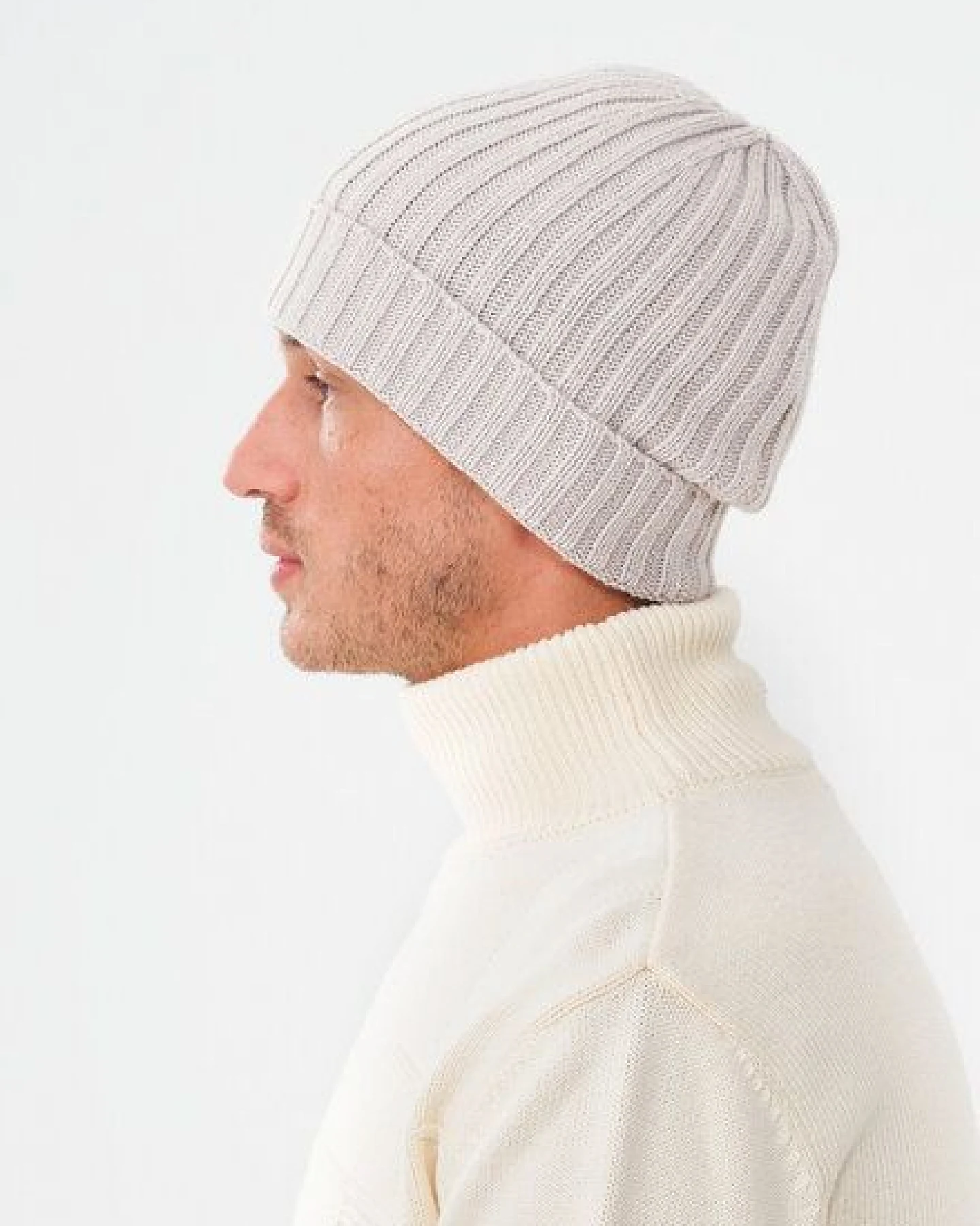 ORGANICATION Unisex Strick-Beanie aus Bio-Merinowolle und Bio-Baumwolle – Ansicht 2